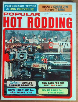 POPULAR HOT RODDING 1966 JUNE - SS396, HEMI DART, OLDS MILLS*